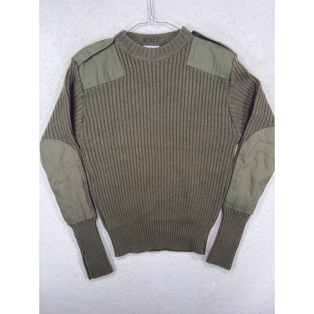 DSCP Valor Collection Wool Service Sweater Olive Green Military Ribbed Knit 42
